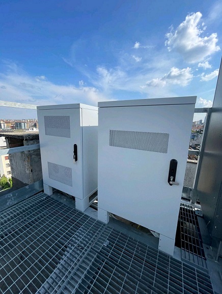 Outdoor cabinet on site