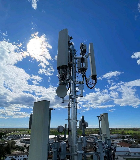 Telecommunications Tower installation in rural area